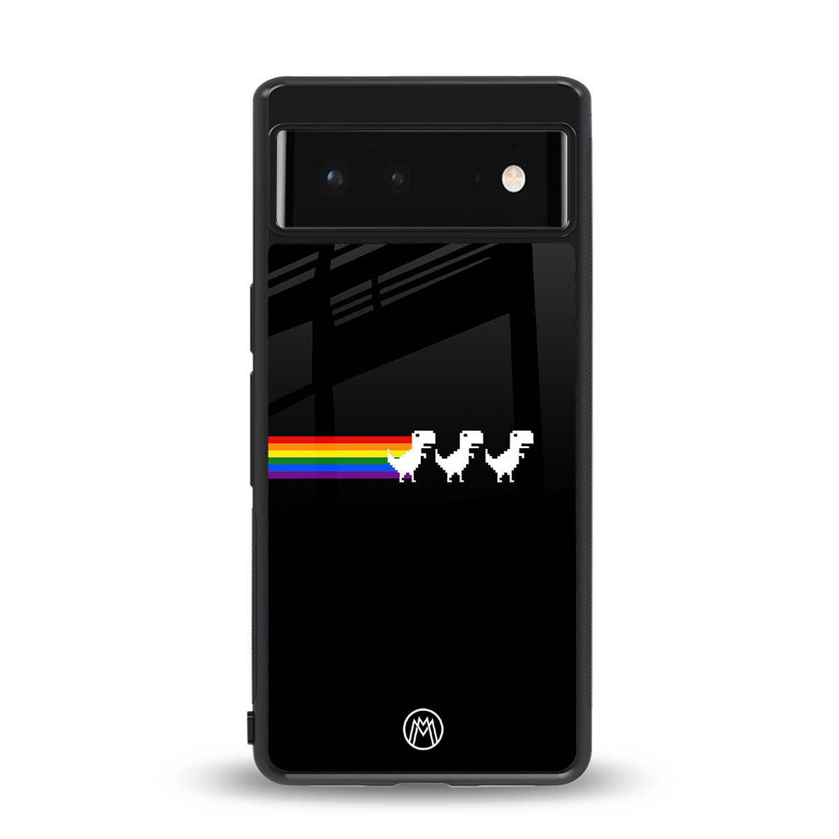 proud dinosaurs dark edition back phone cover | glass case for google pixel 6