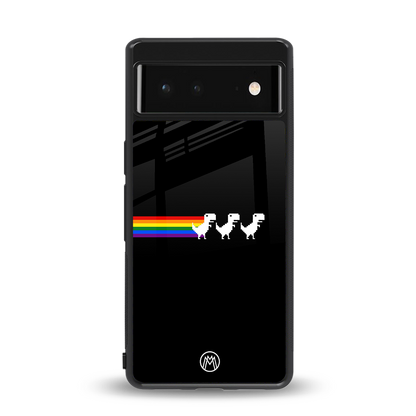proud dinosaurs dark edition back phone cover | glass case for google pixel 6