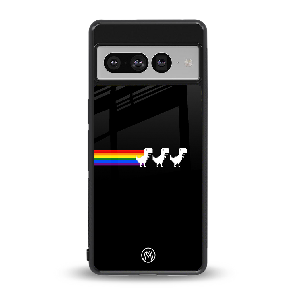 proud dinosaurs dark edition back phone cover | glass case for google pixel 7 pro