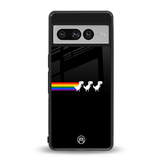 proud dinosaurs dark edition back phone cover | glass case for google pixel 7 pro
