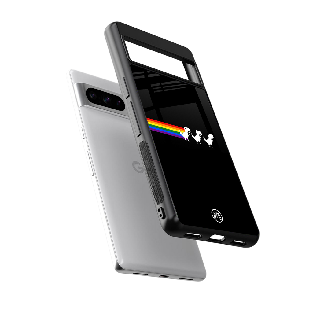 proud dinosaurs dark edition back phone cover | glass case for google pixel 8 pro
