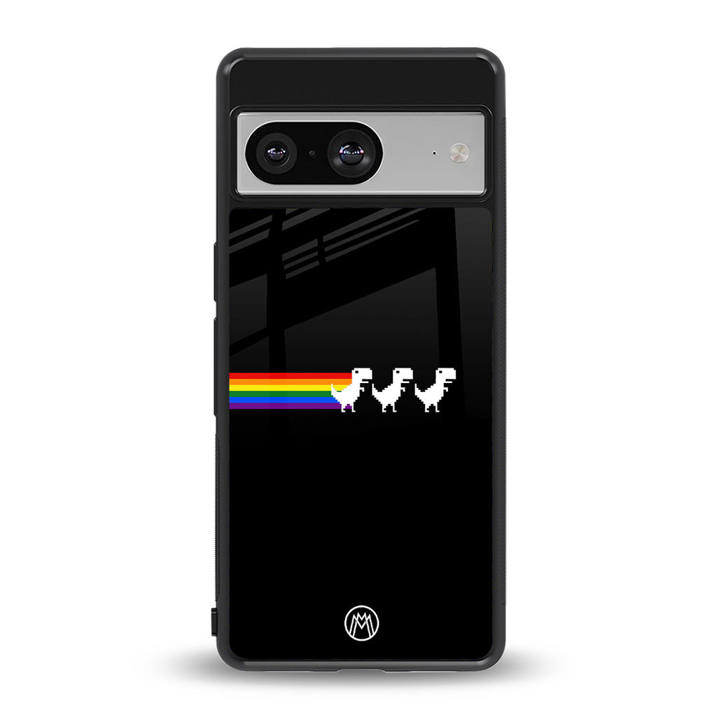 proud dinosaurs dark edition back phone cover | glass case for Google Pixel 8