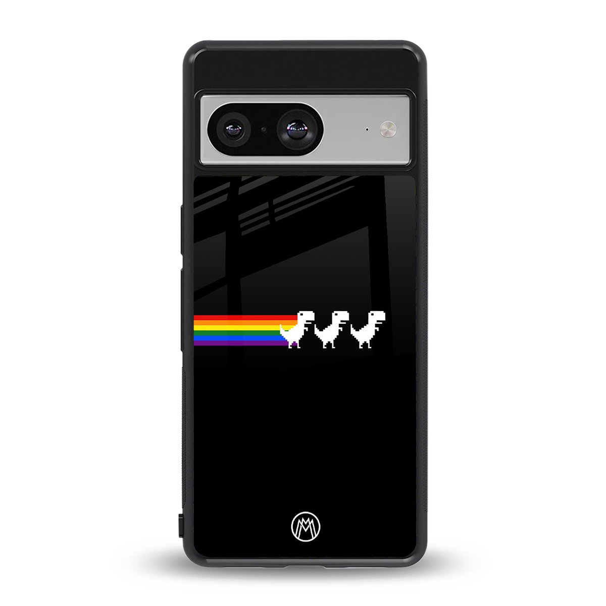 proud dinosaurs dark edition back phone cover | glass case for Google Pixel 8