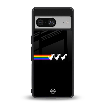 proud dinosaurs dark edition back phone cover | glass case for Google Pixel 8