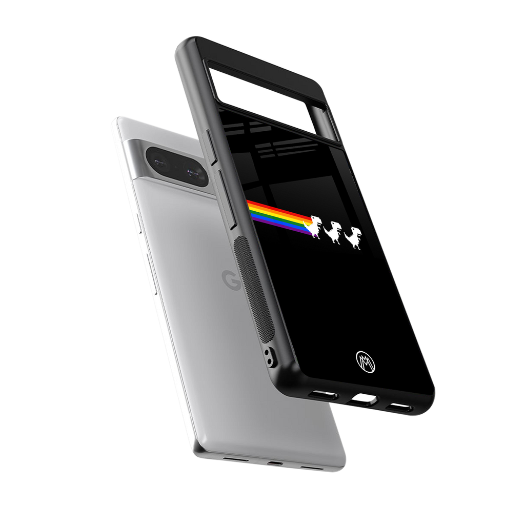 proud dinosaurs dark edition back phone cover | glass case for Google Pixel 8