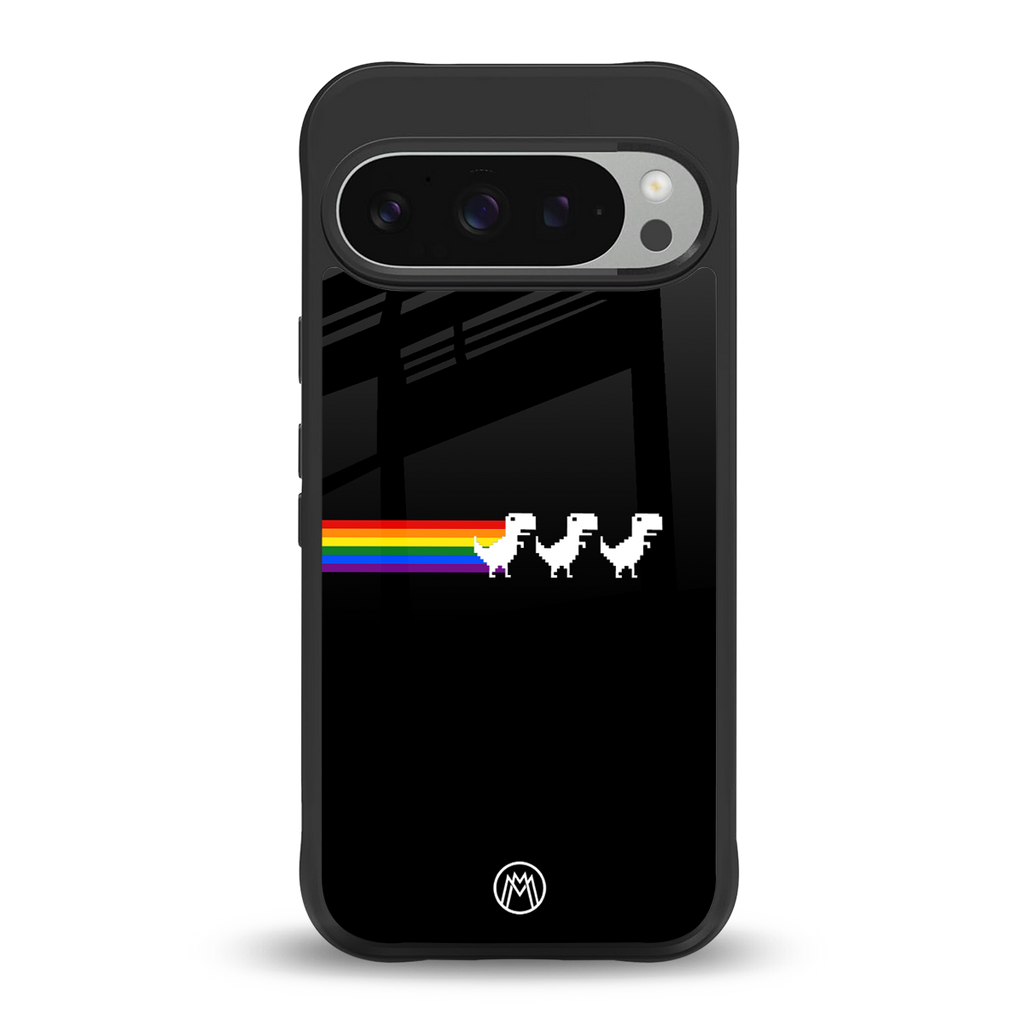 proud dinosaurs dark edition back phone cover | glass case for google pixel 9 pro xl