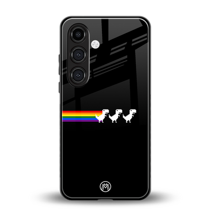 proud dinosaurs dark edition back phone cover | glass case for samsung galaxy s24 fe