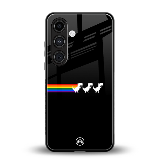 proud dinosaurs dark edition back phone cover | glass case for samsung galaxy s23 plus