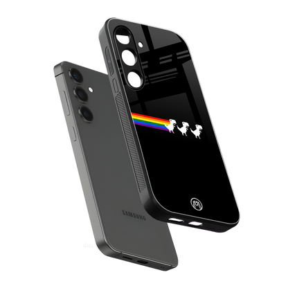 proud dinosaurs dark edition back phone cover | glass case for samsung galaxy s23 plus