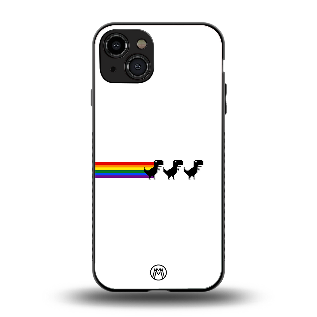 proud dinosaurs back phone cover | glass case for iphone 15