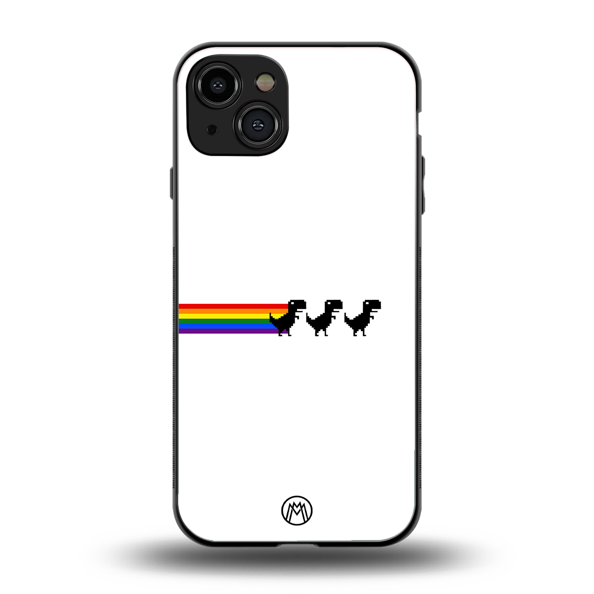 proud dinosaurs back phone cover | glass case for iphone 15