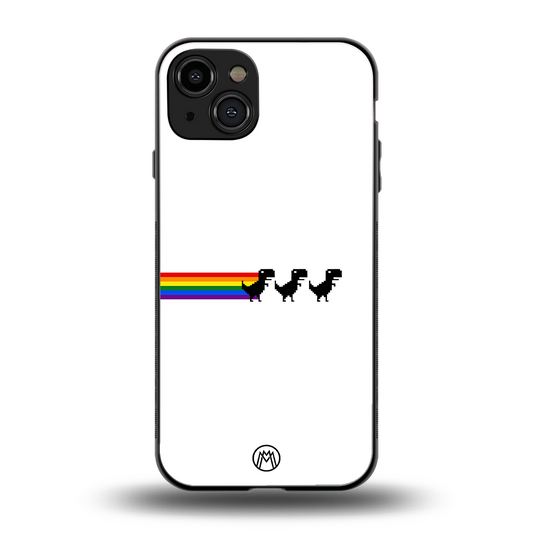 proud dinosaurs back phone cover | glass case for iphone 15