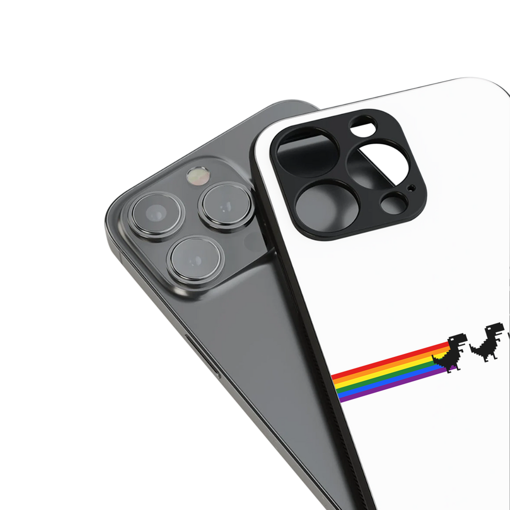 proud dinosaurs back phone cover | glass case for iphone 16 pro max