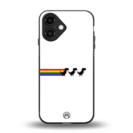 proud dinosaurs back phone cover | glass case for iphone 16