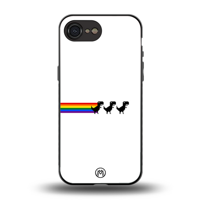 proud dinosaurs back phone cover | glass case for iphone 16e