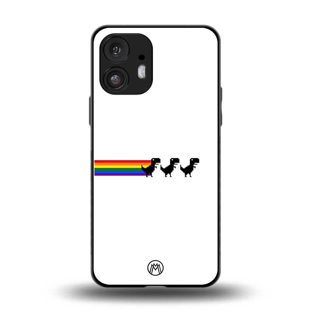 proud dinosaurs back phone cover | glass case for nothing phone 2