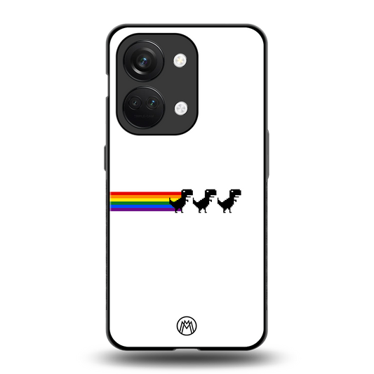 proud dinosaurs back phone cover | glass case for oneplus nord 3