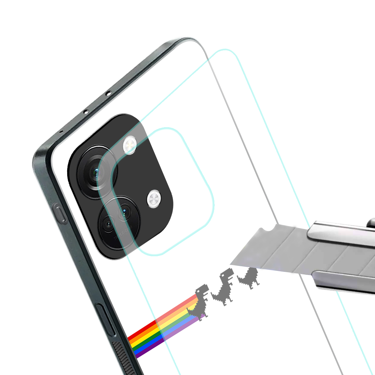 proud dinosaurs back phone cover | glass case for oneplus nord 3