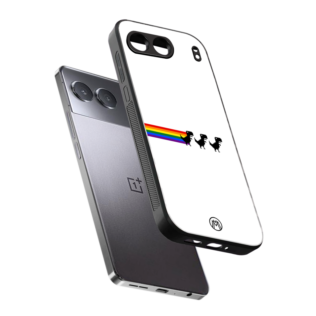 proud dinosaurs back phone cover | glass case for oneplus nord 4