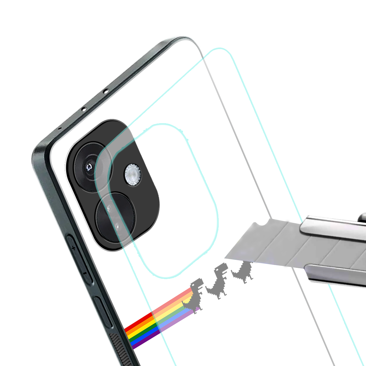 proud dinosaurs back phone cover | glass case for oneplus nord ce 3