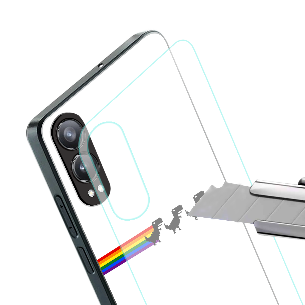 proud dinosaurs back phone cover | glass case for oneplus nord ce 4 lite