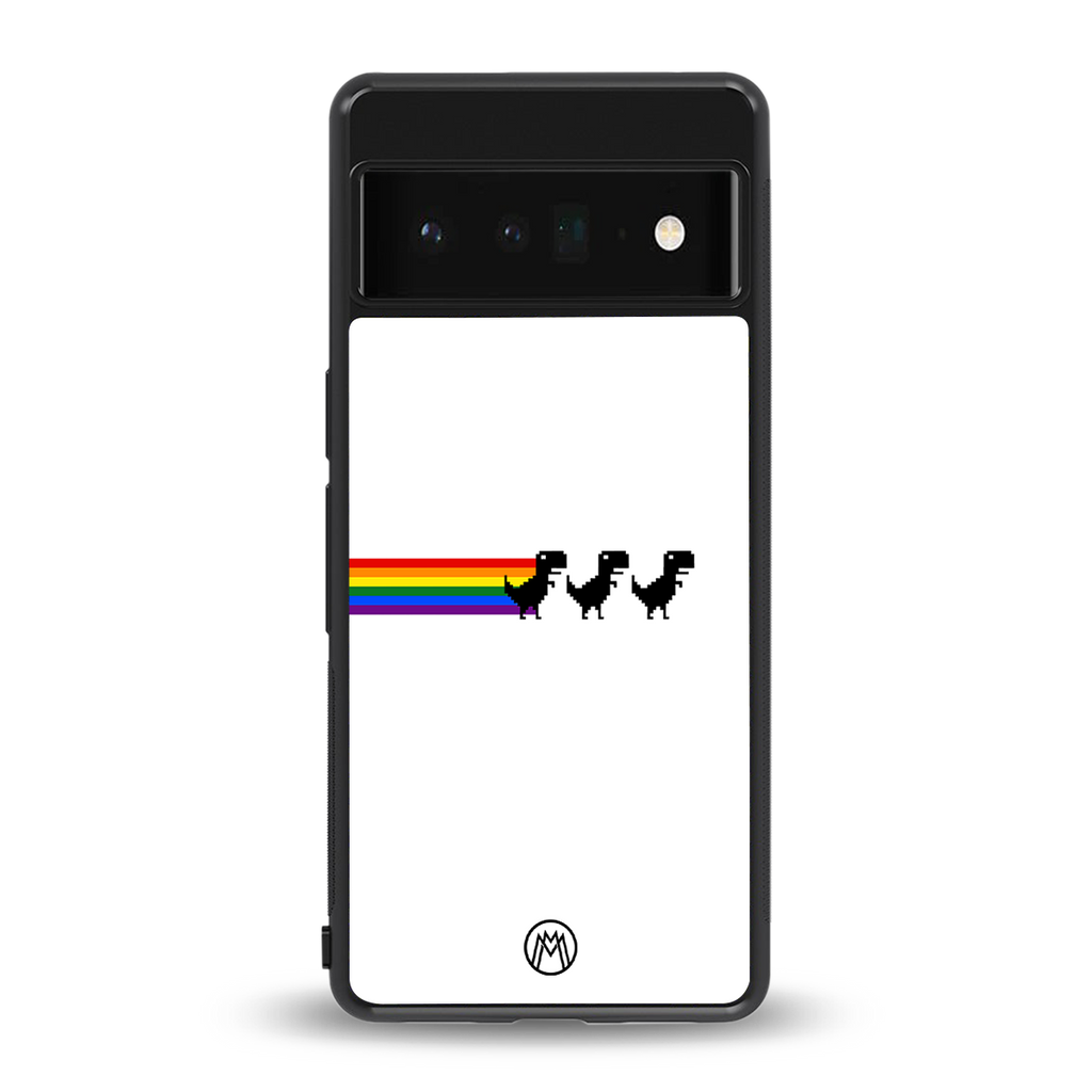 proud dinosaurs back phone cover | glass case for google pixel 6 pro