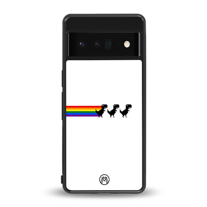 proud dinosaurs back phone cover | glass case for google pixel 6 pro