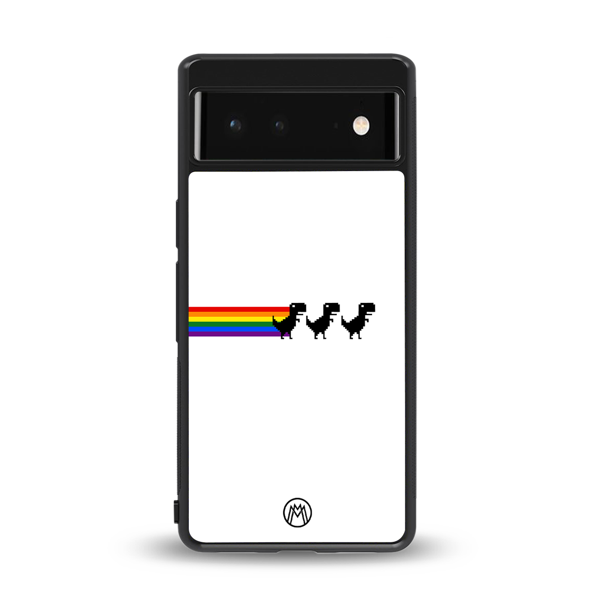 proud dinosaurs back phone cover | glass case for google pixel 6