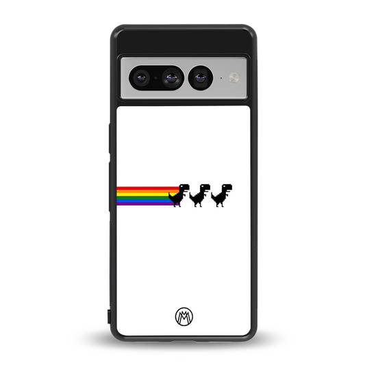 proud dinosaurs back phone cover | glass case for google pixel 7 pro