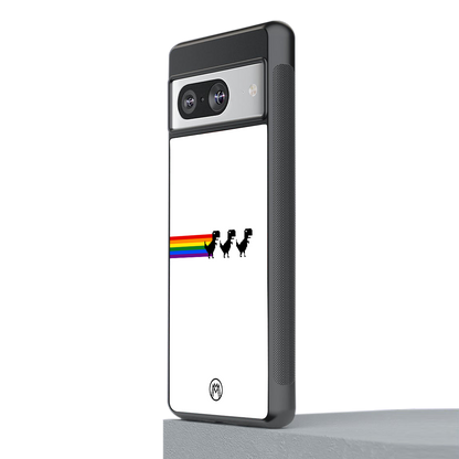 proud dinosaurs back phone cover | glass case for Google Pixel 8