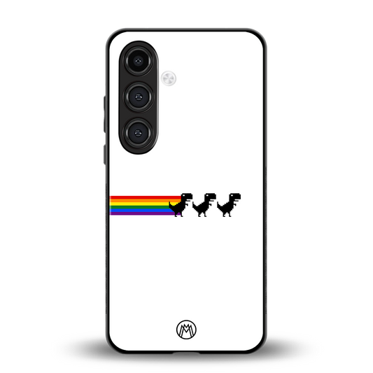 proud dinosaurs back phone cover | glass case for samsung galaxy s24 fe
