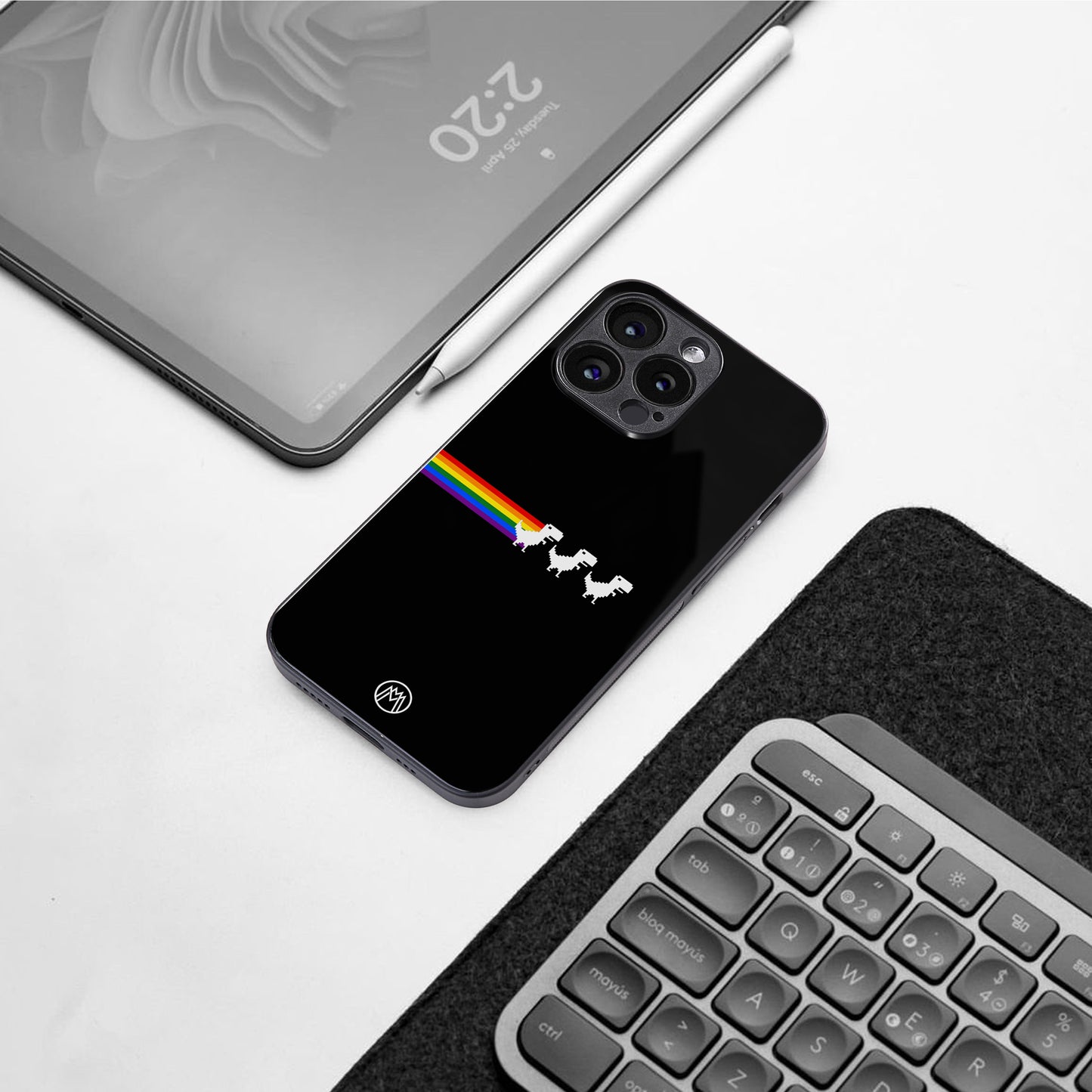 proud dinosaurs dark edition back phone cover | glass case for iphone 16 pro max