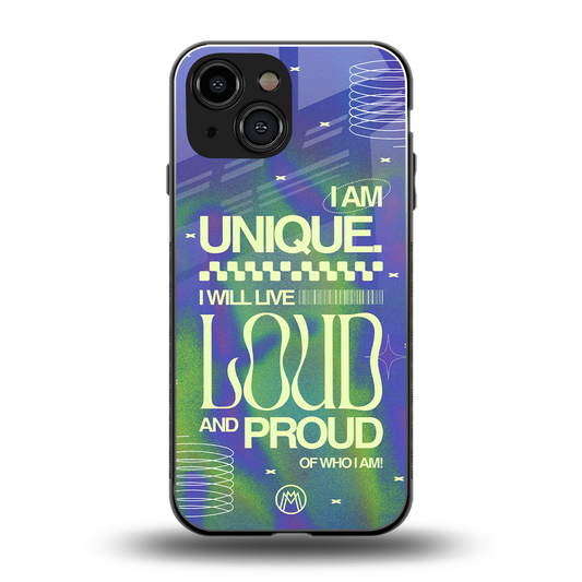 proudly me back phone cover | glass case for iphone 13 mini