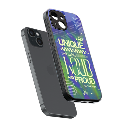 proudly me back phone cover | glass case for iphone 13 mini