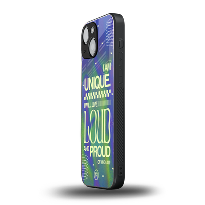 proudly me back phone cover | glass case for iphone 13 mini