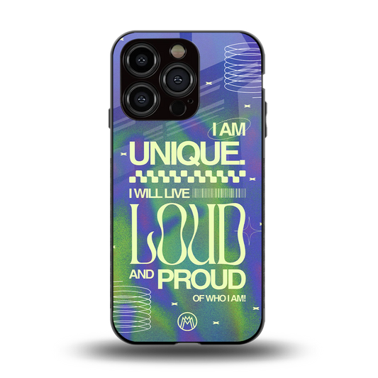 proudly me back phone cover | glass case for iphone 14 pro