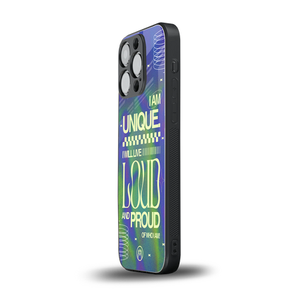 proudly me back phone cover | glass case for iphone 14 pro