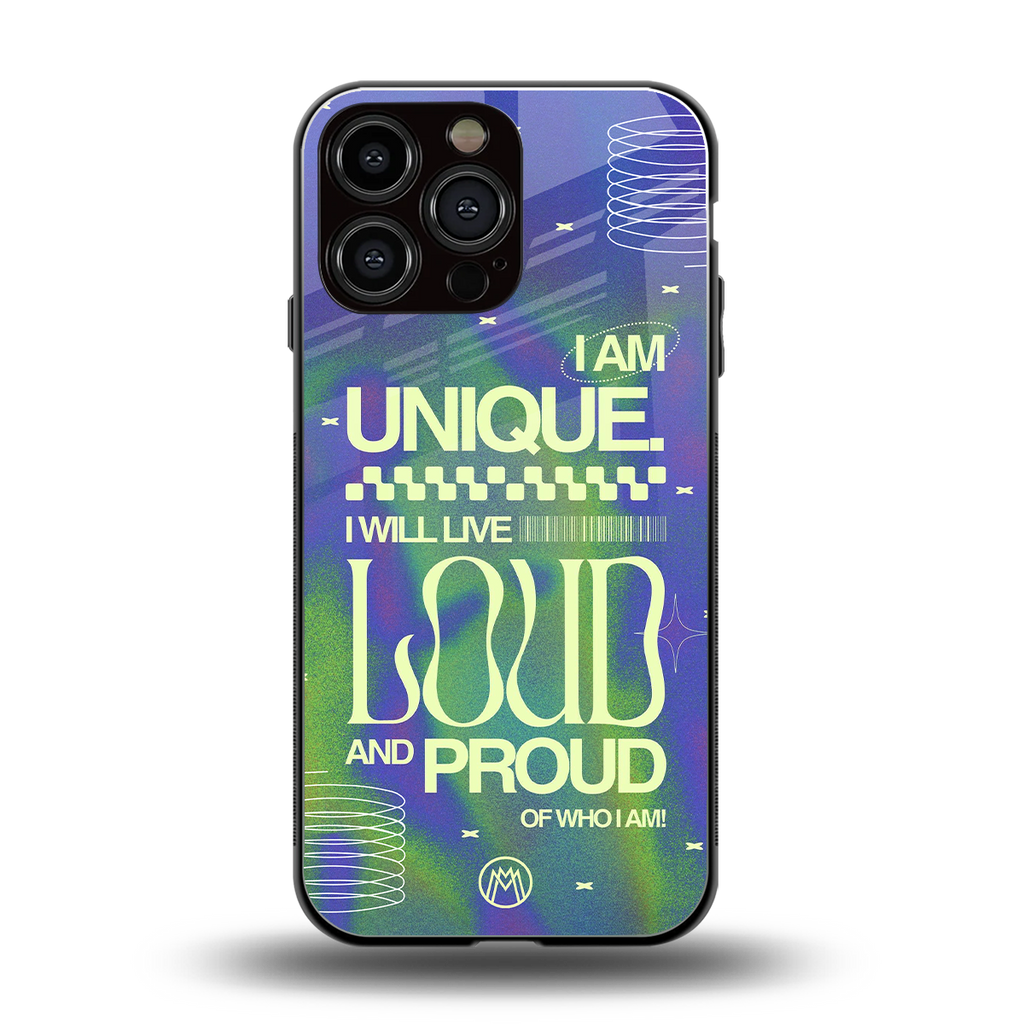 proudly me back phone cover | glass case for iphone 16 pro max