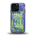 proudly me back phone cover | glass case for iphone 16 pro