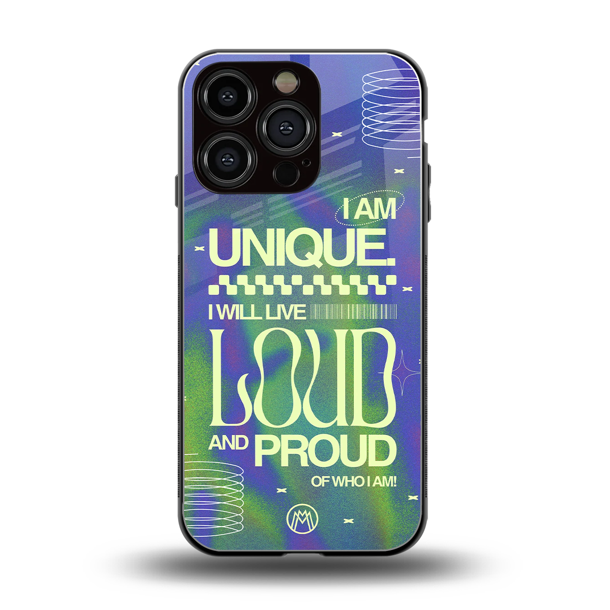 proudly me back phone cover | glass case for iphone 16 pro