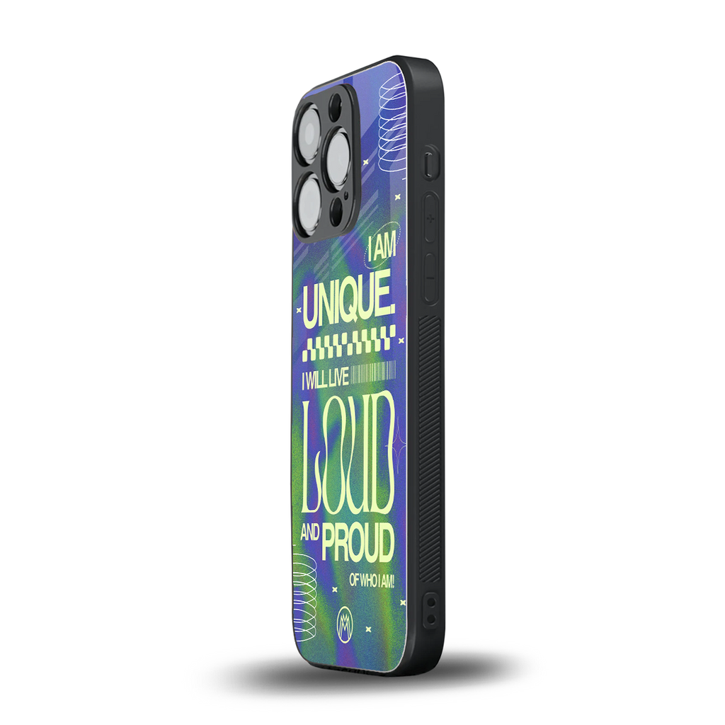 proudly me back phone cover | glass case for iphone 16 pro