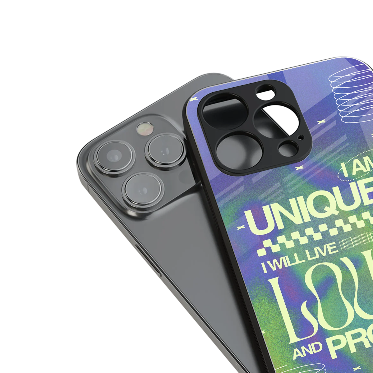 proudly me back phone cover | glass case for iphone 16 pro