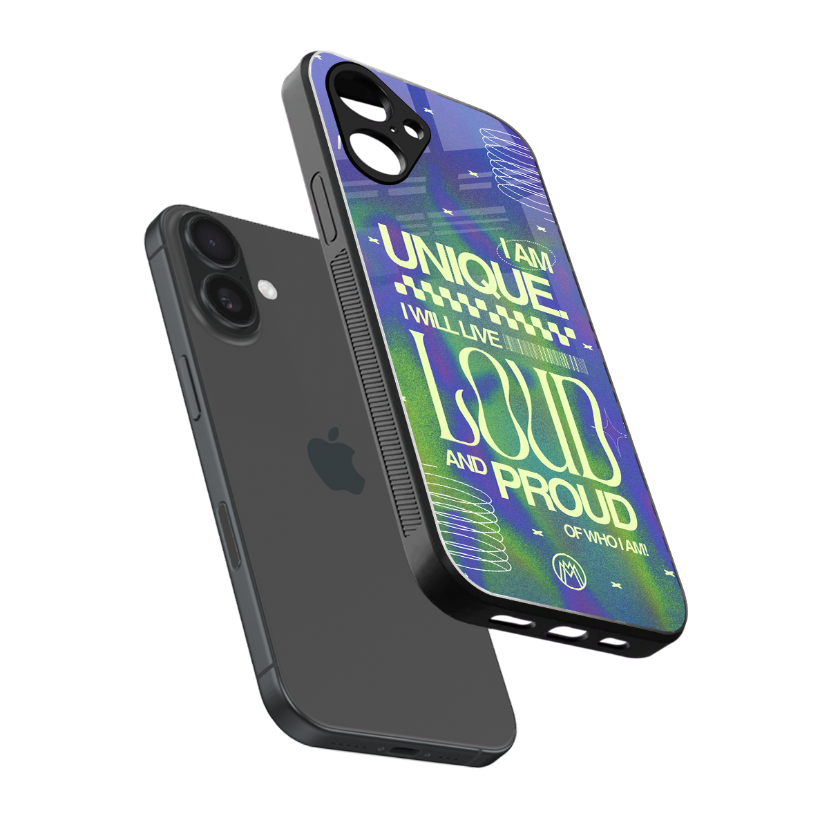 proudly me back phone cover | glass case for iphone 16