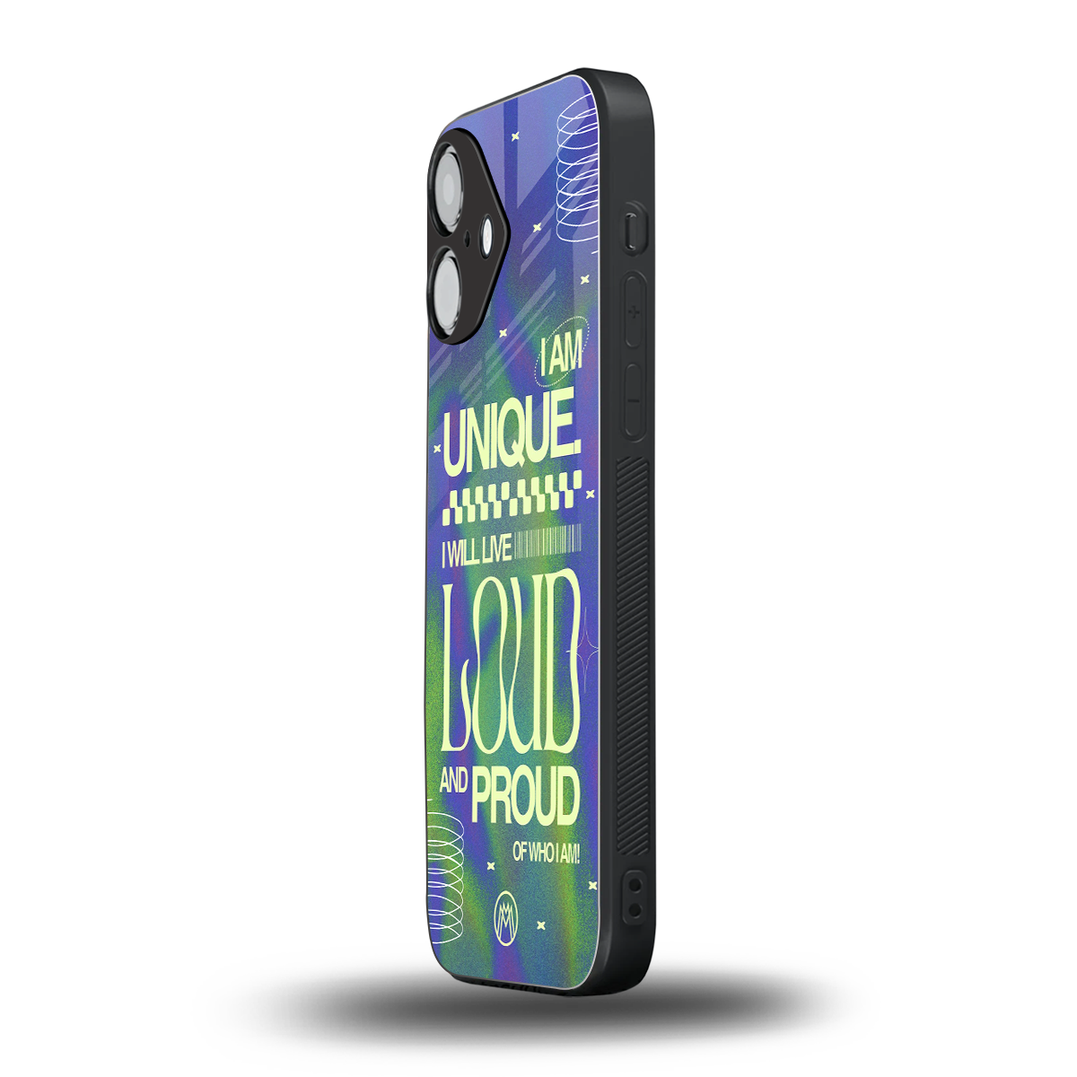 proudly me back phone cover | glass case for iphone 16