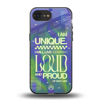 proudly me back phone cover | glass case for iphone 16e