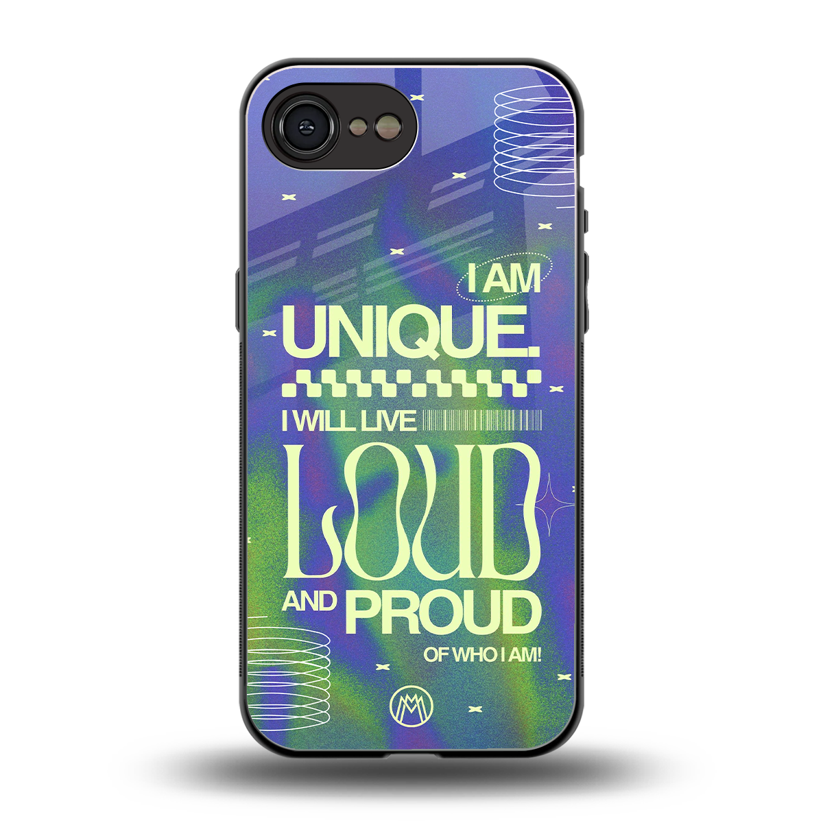 proudly me back phone cover | glass case for iphone 16e