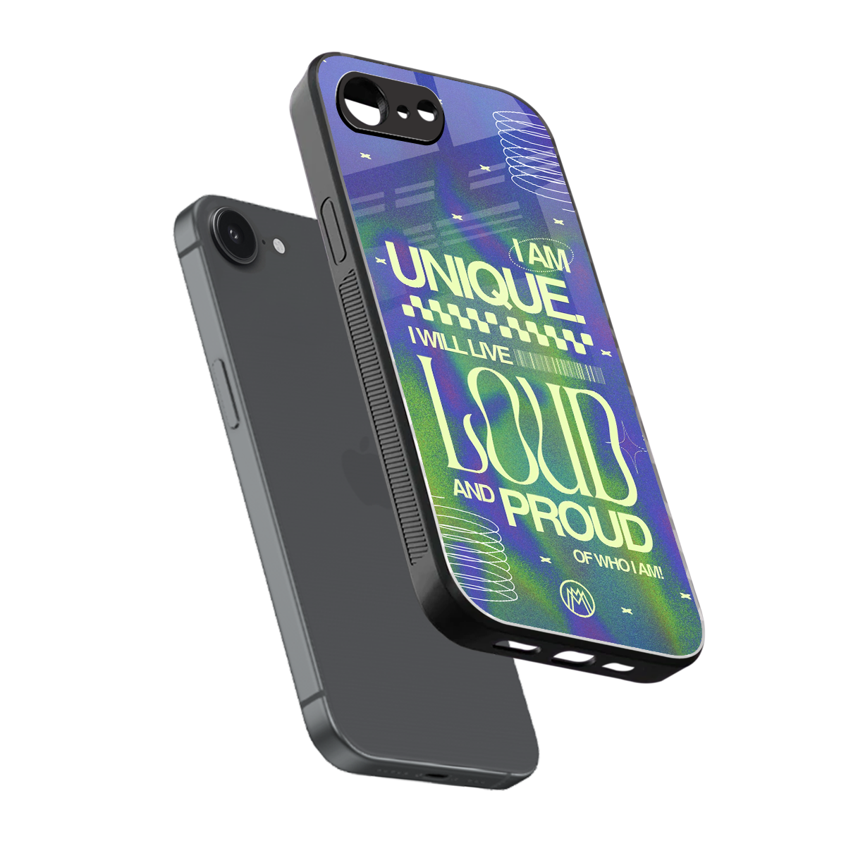 proudly me back phone cover | glass case for iphone 16e