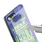 proudly me back phone cover | glass case for iphone 16e