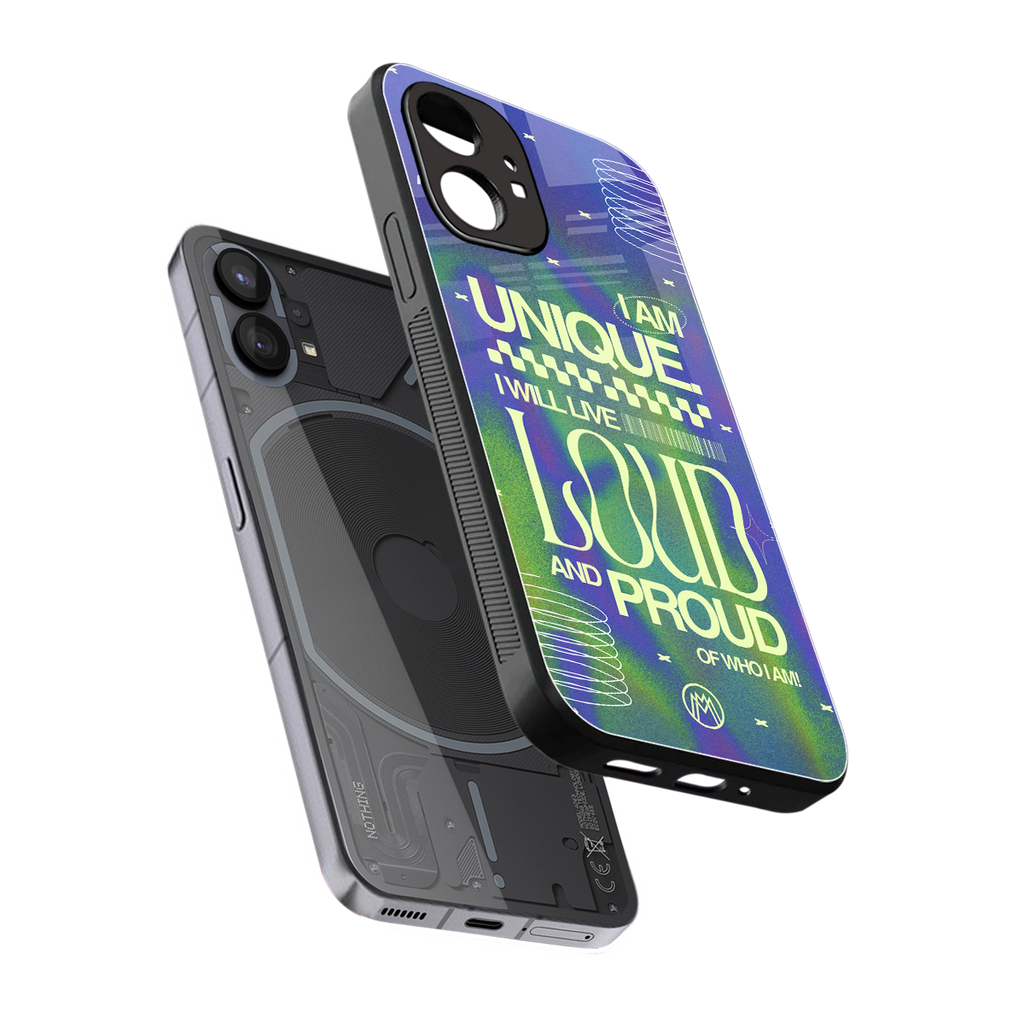 proudly me back phone cover | glass case for nothing phone 1