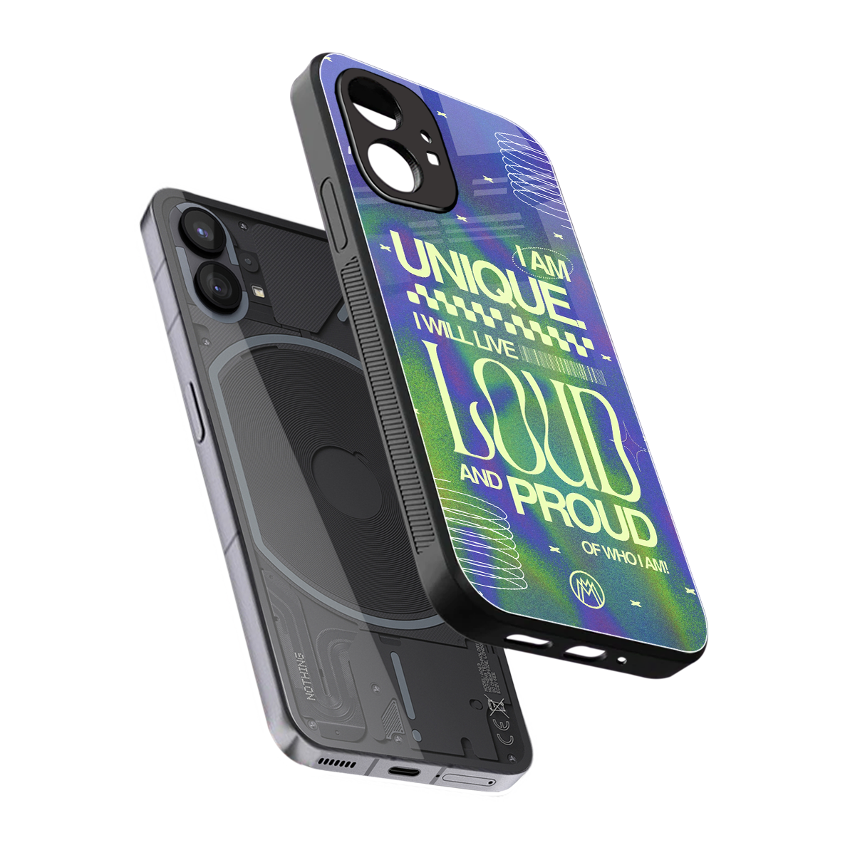 proudly me back phone cover | glass case for nothing phone 1